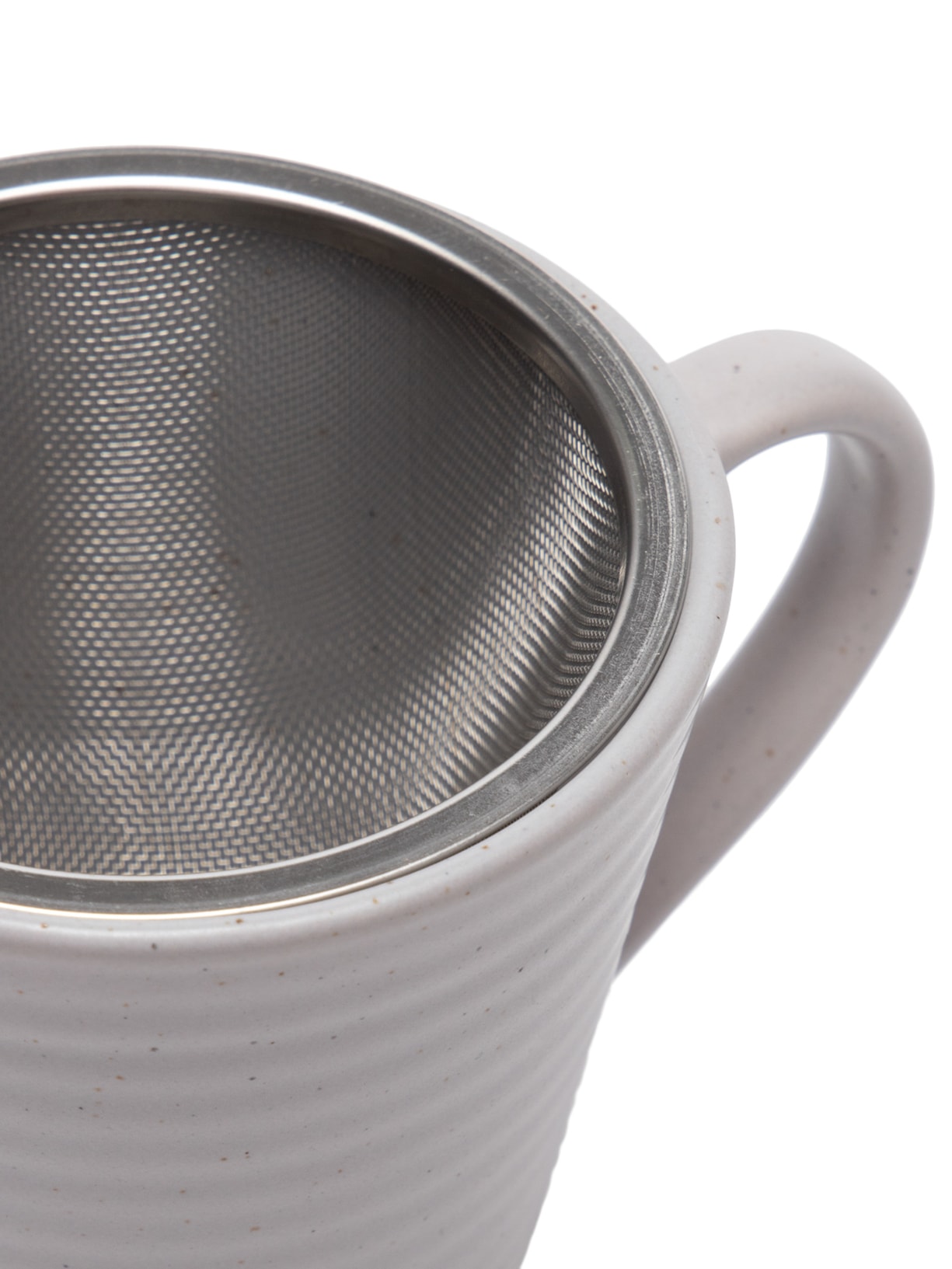 Caneca Romance Em Cerâmica Com Infusor 300 ml Cinza '2Home