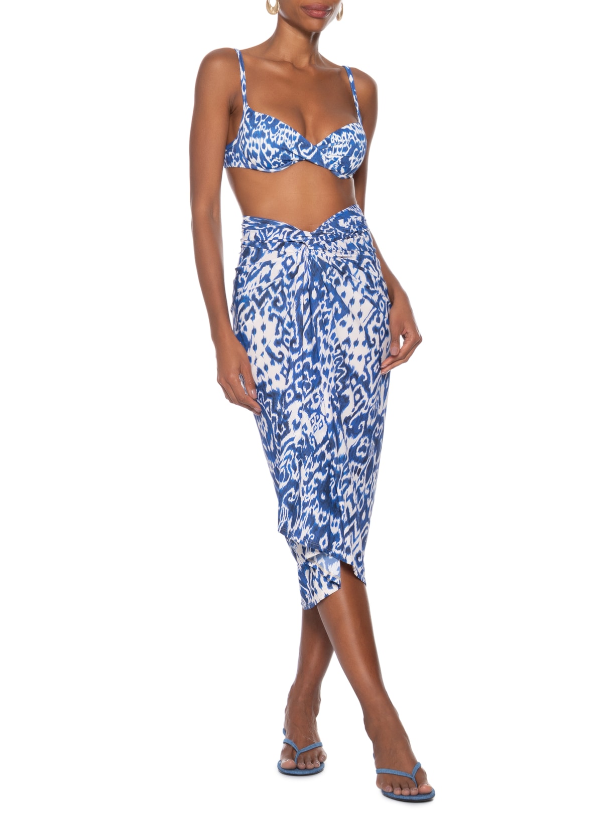 Canga Estampada Azul Cia Marítima