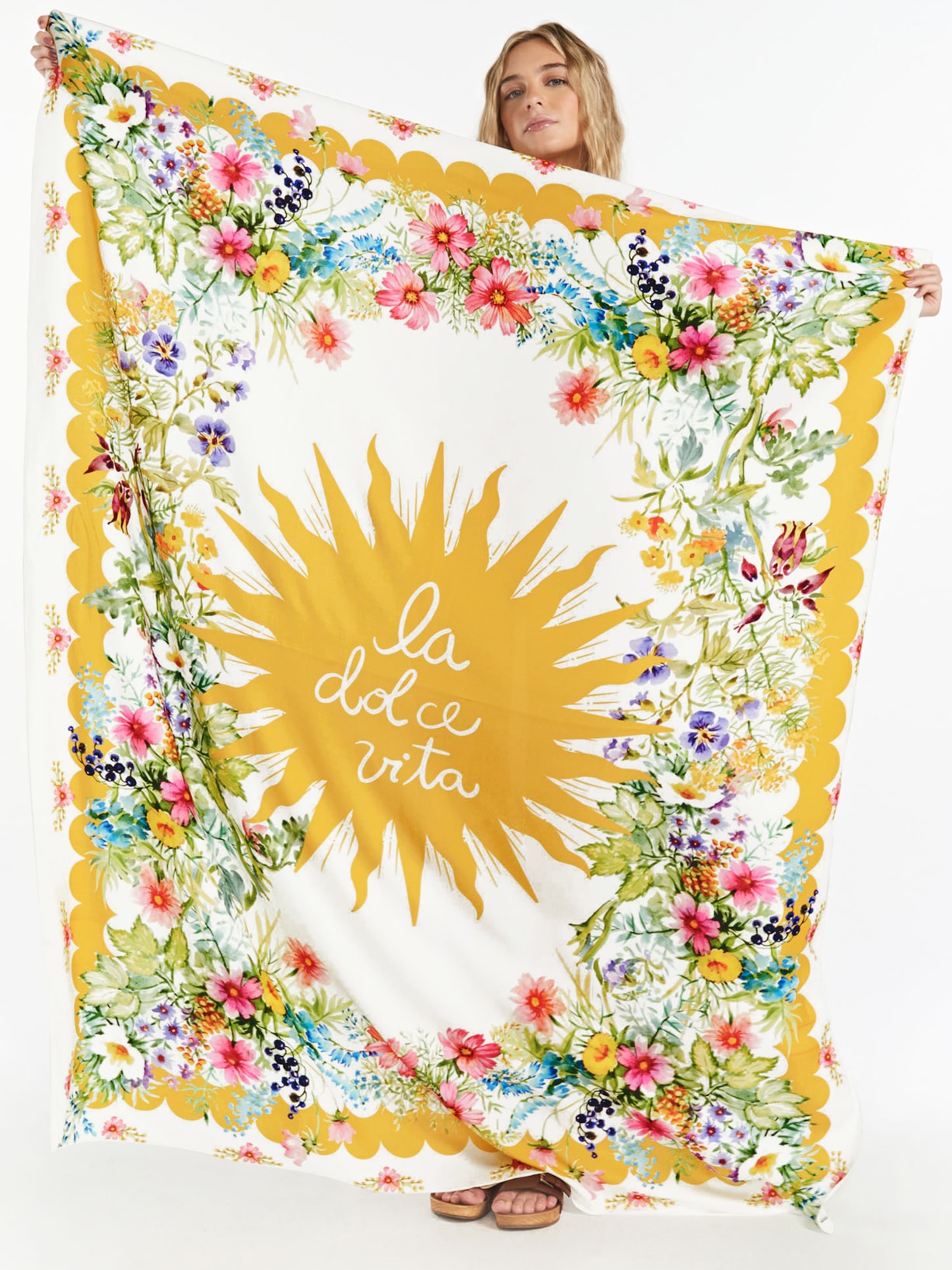 Canga Estampada Branco Triya