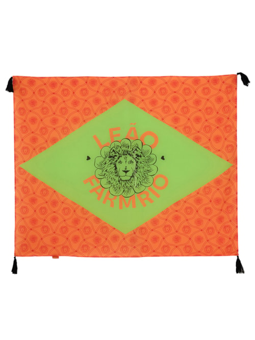 Canga Feminina Bandeira Matte Rio - Laranja