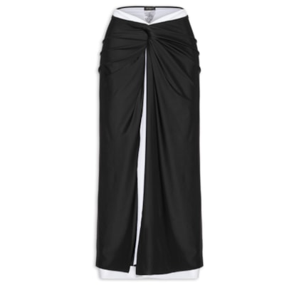 Canga Feminina Bicolor - Preto