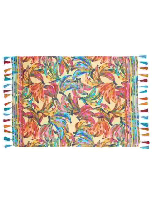 Canga Feminina Cor De Banana - Amarelo