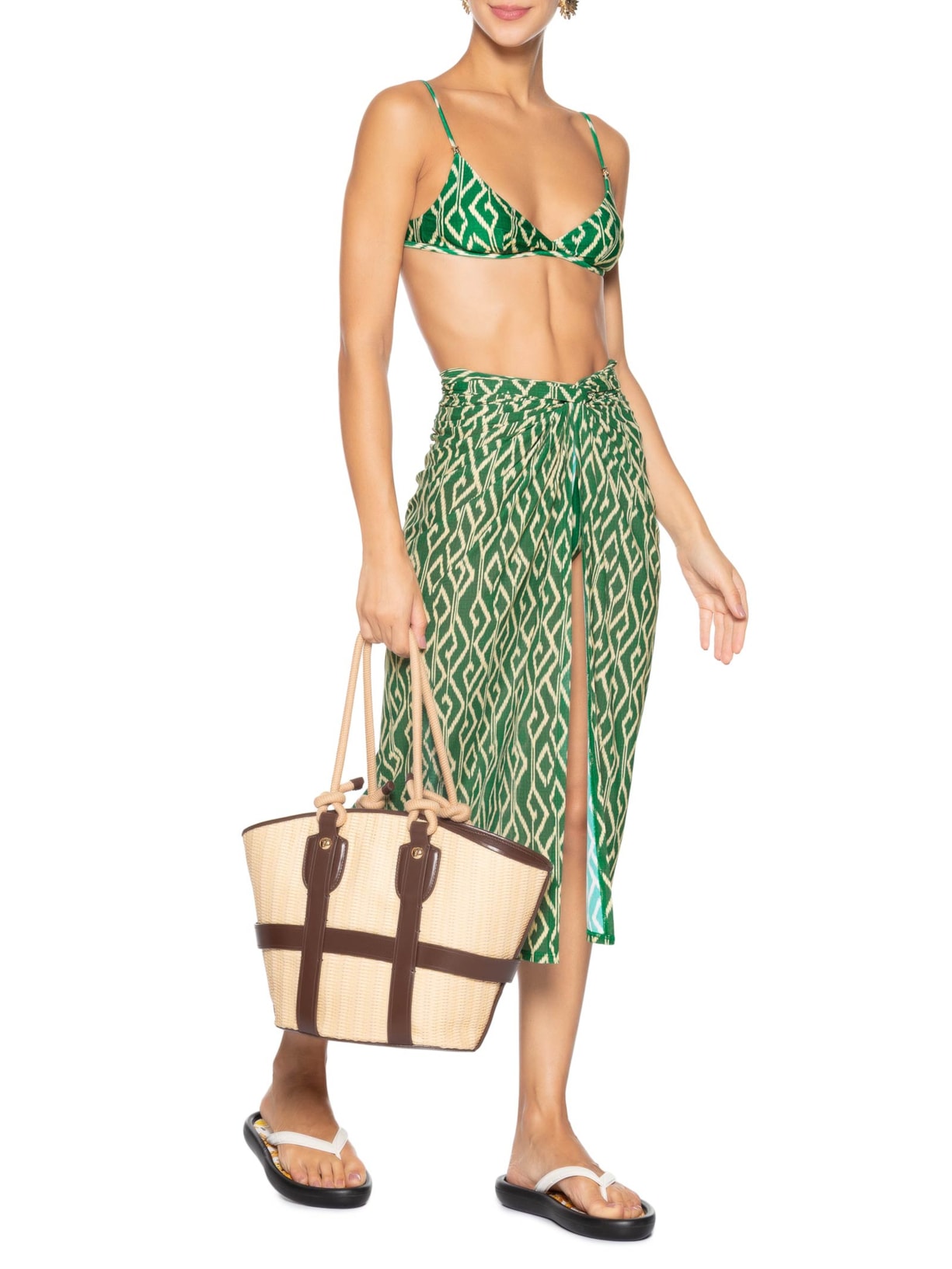 Canga Feminina Estampada Verde Cia Marítima