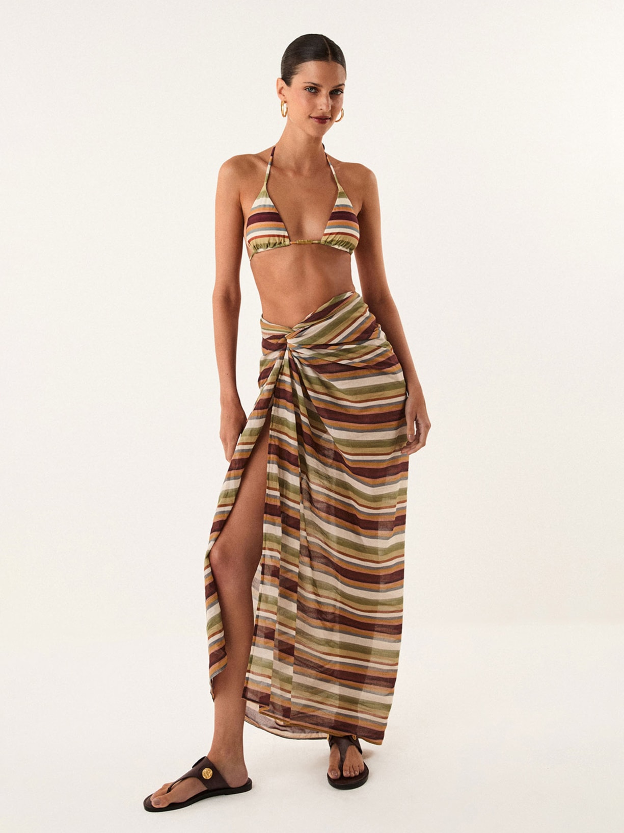 Canga Feminina Estampada Verde Vix