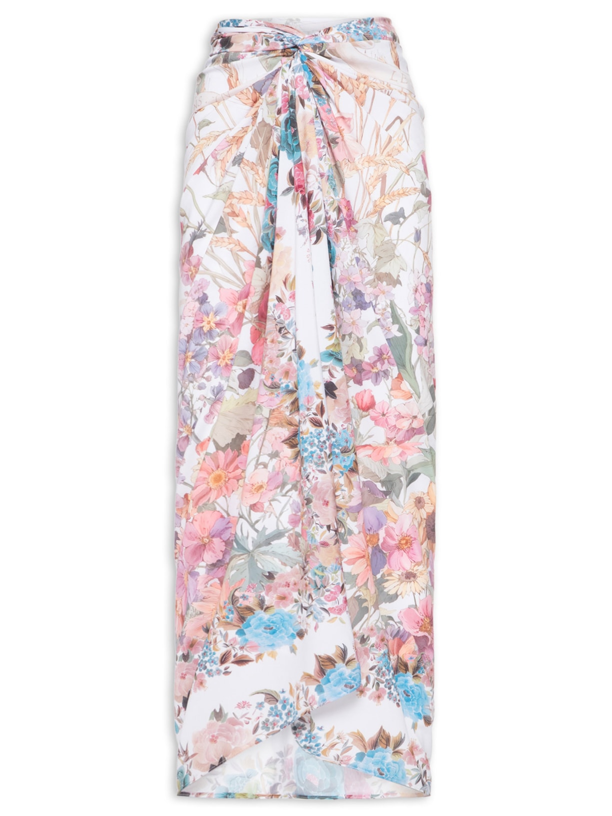 Canga Feminina Floral - Branco