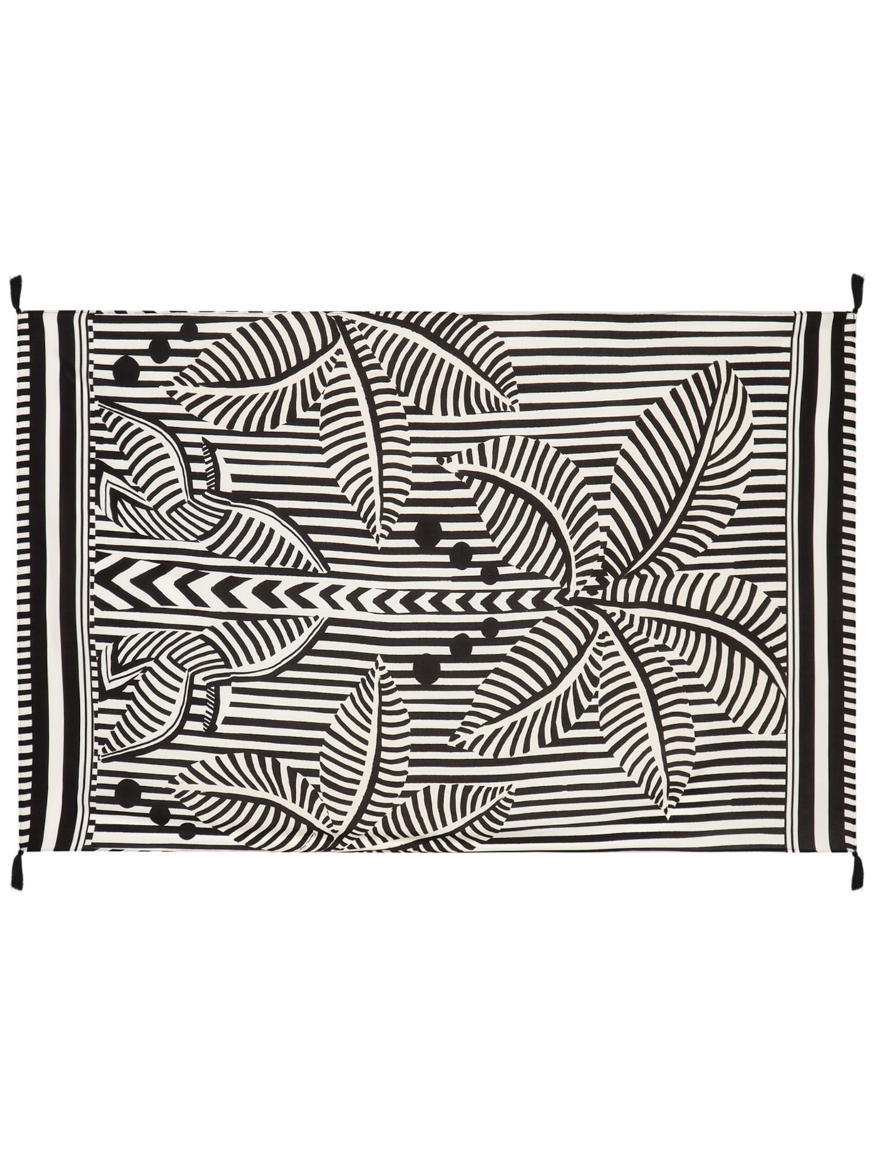 Canga Feminina Listra Tropical Achadinhos - Preto