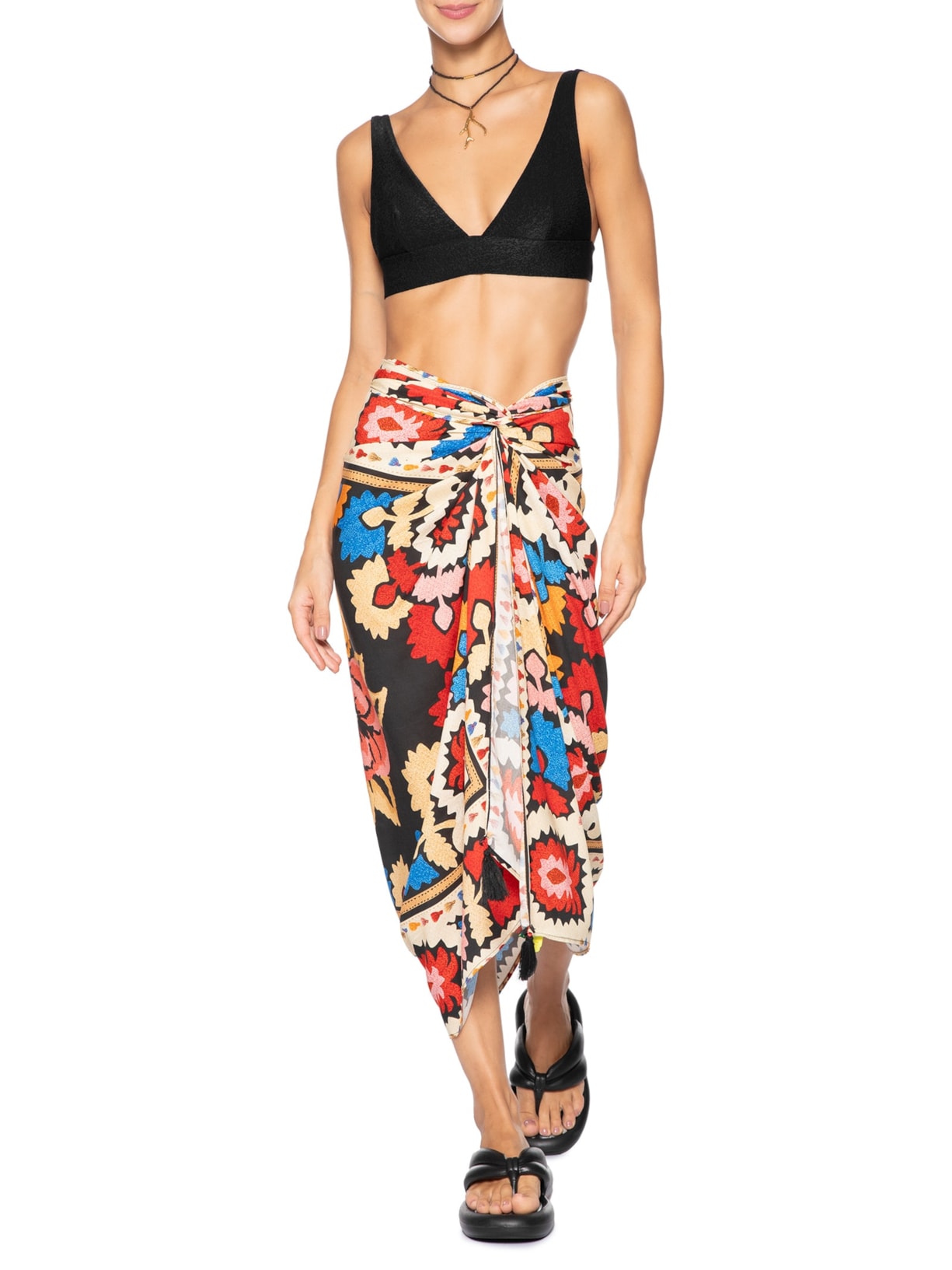 Canga Feminina Necessaire Antuerpia Preto Farm Praia