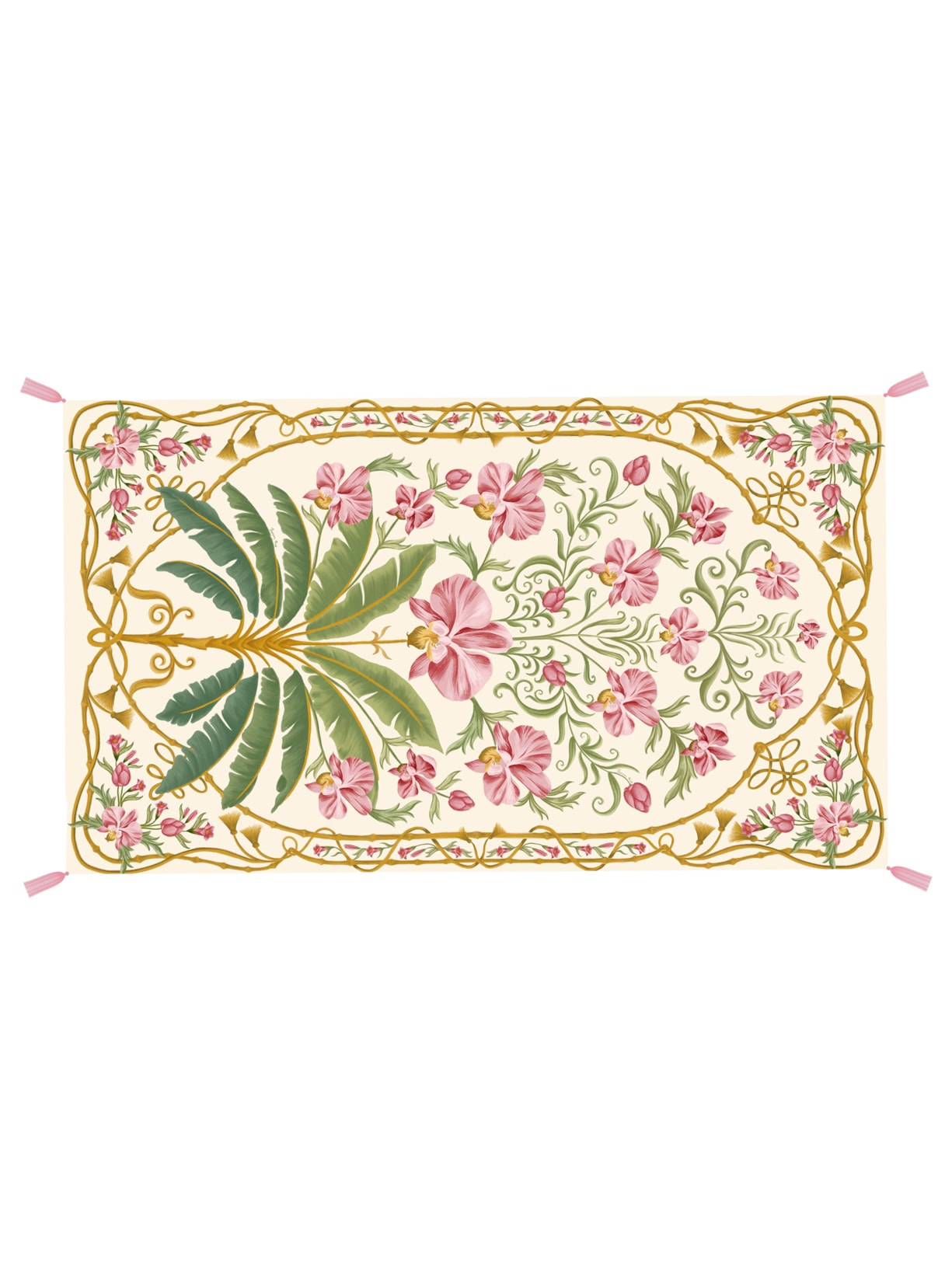 Canga Feminina Necessaire Floral Nusa - Off White