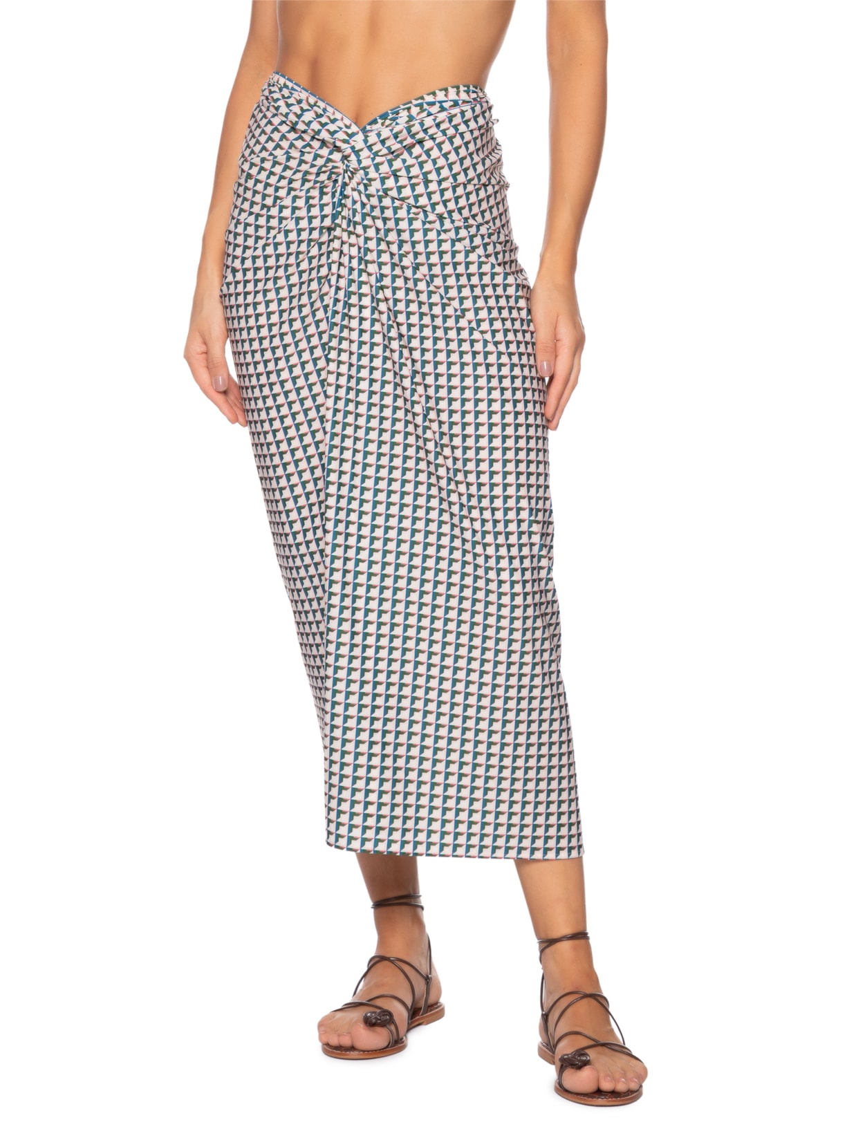 Canga Feminina Nó Branco Lenny Niemeyer