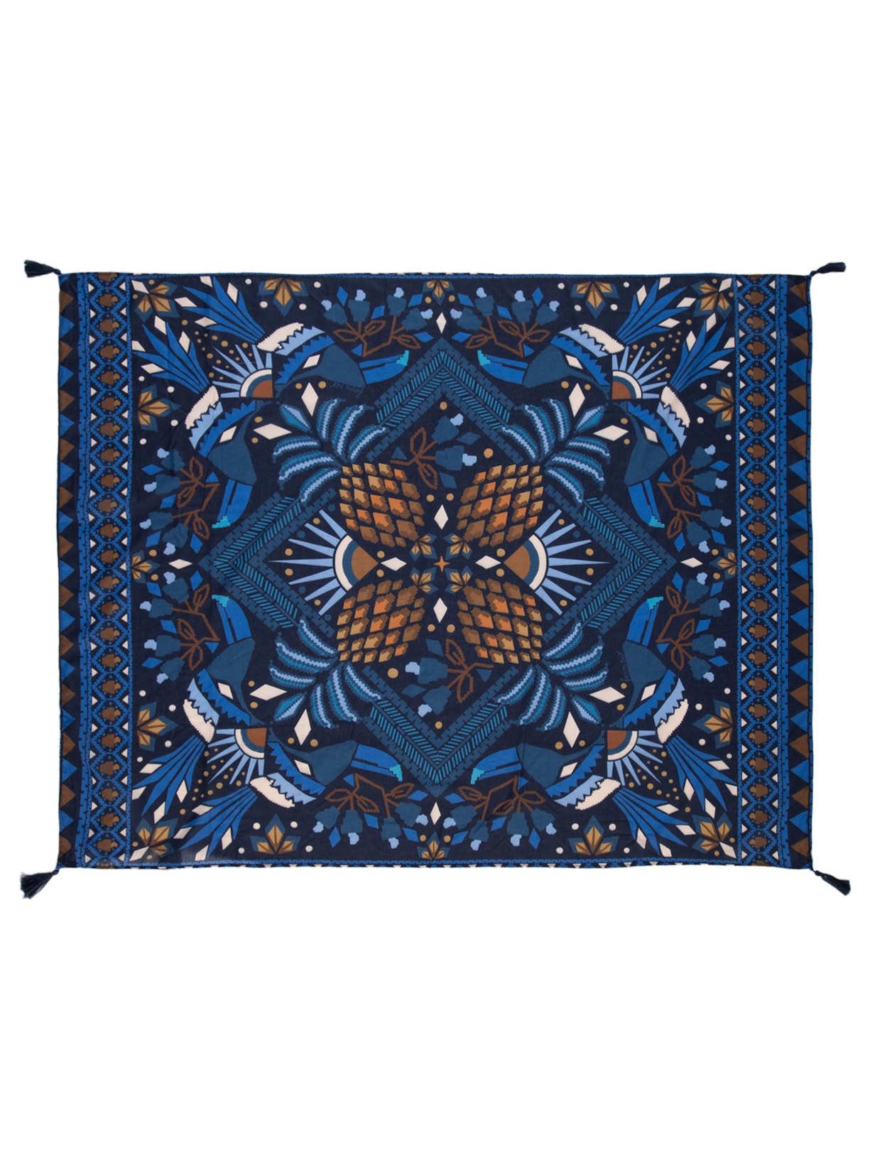 Canga Feminina Praiana Lenço Magia Tropical - Azul