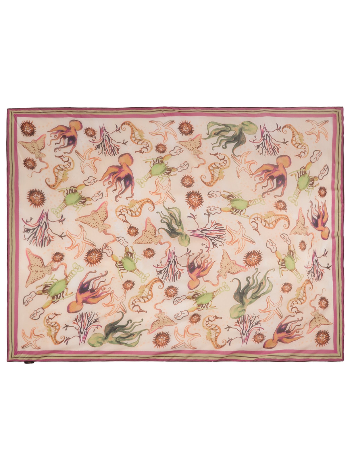 Canga Feminina Resort Lenço Fig Fundo Do Mar - Bege