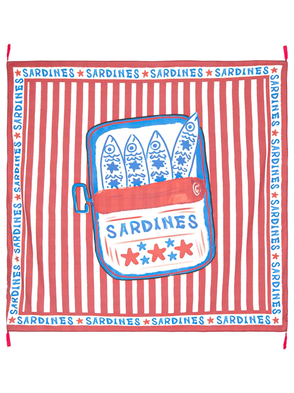 Canga Feminina Sardines - Vermelho