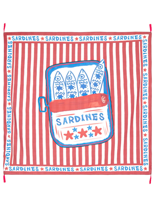 Canga Feminina Sardines - Vermelho