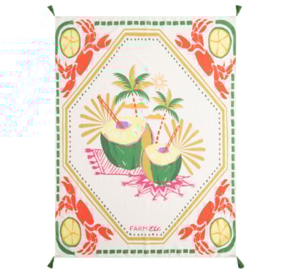 Canga Lenço Comida de Praia - Off White