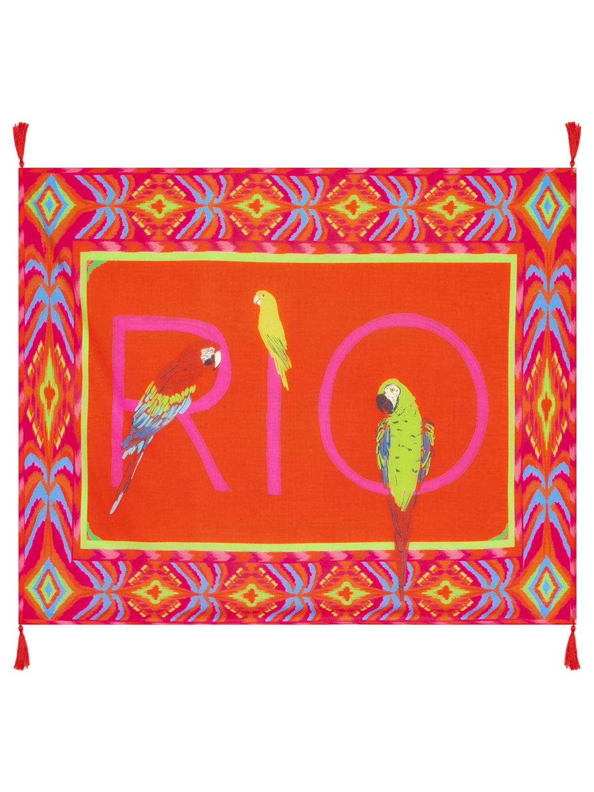 Canga Praiana Summer Ikat - Vermelho