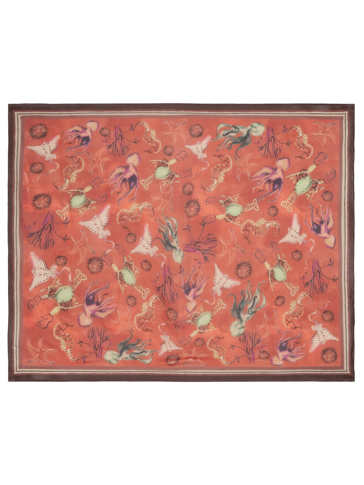 Canga Resort Lenço Fig Fundo do Mar Spic - Laranja