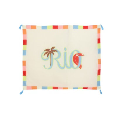 Canga Rio Tipográfico Silk - Branco