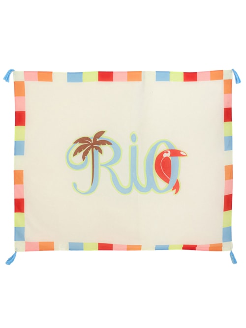 Canga Rio Tipográfico Silk - Branco