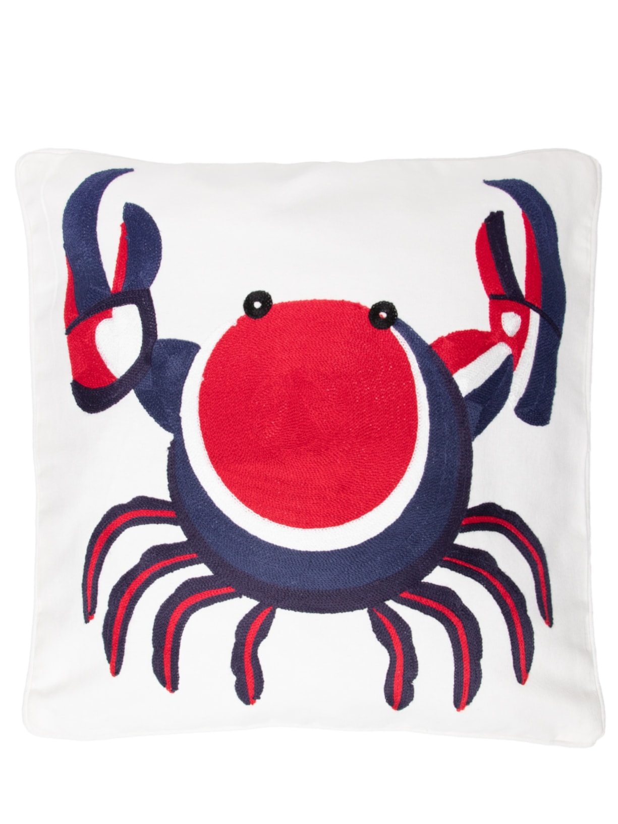 Capa De Almofada Bordada Crabby - Vermelho