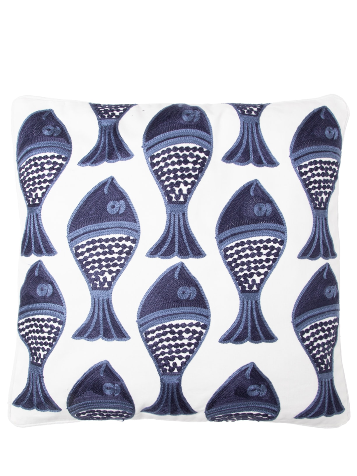 Capa De Almofada Bordada Dorys - Azul