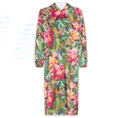 Capa De Chuva Chua Painted Flowers - Verde