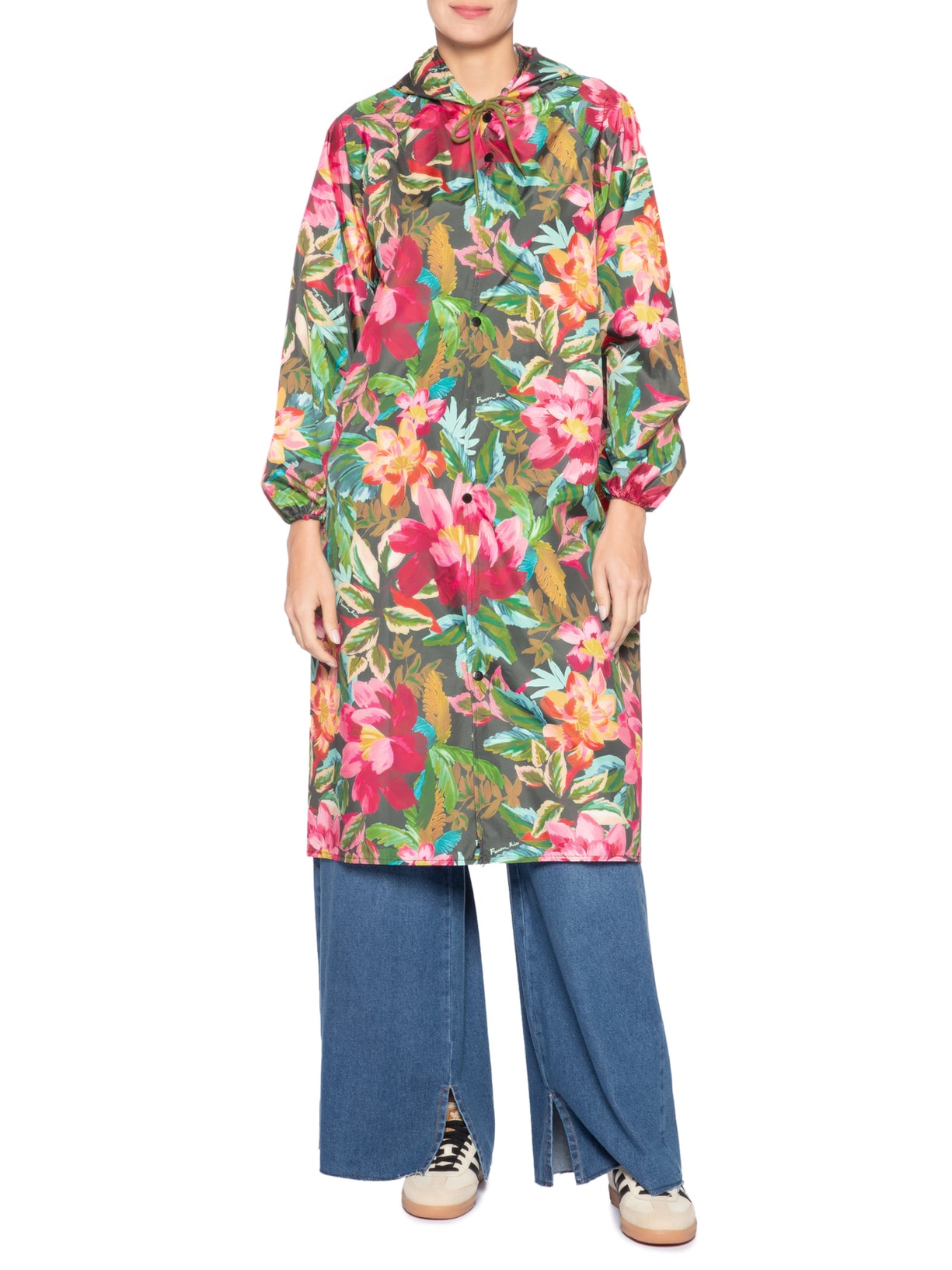 Capa De Chuva Chua Painted Flowers Verde Farm Etc