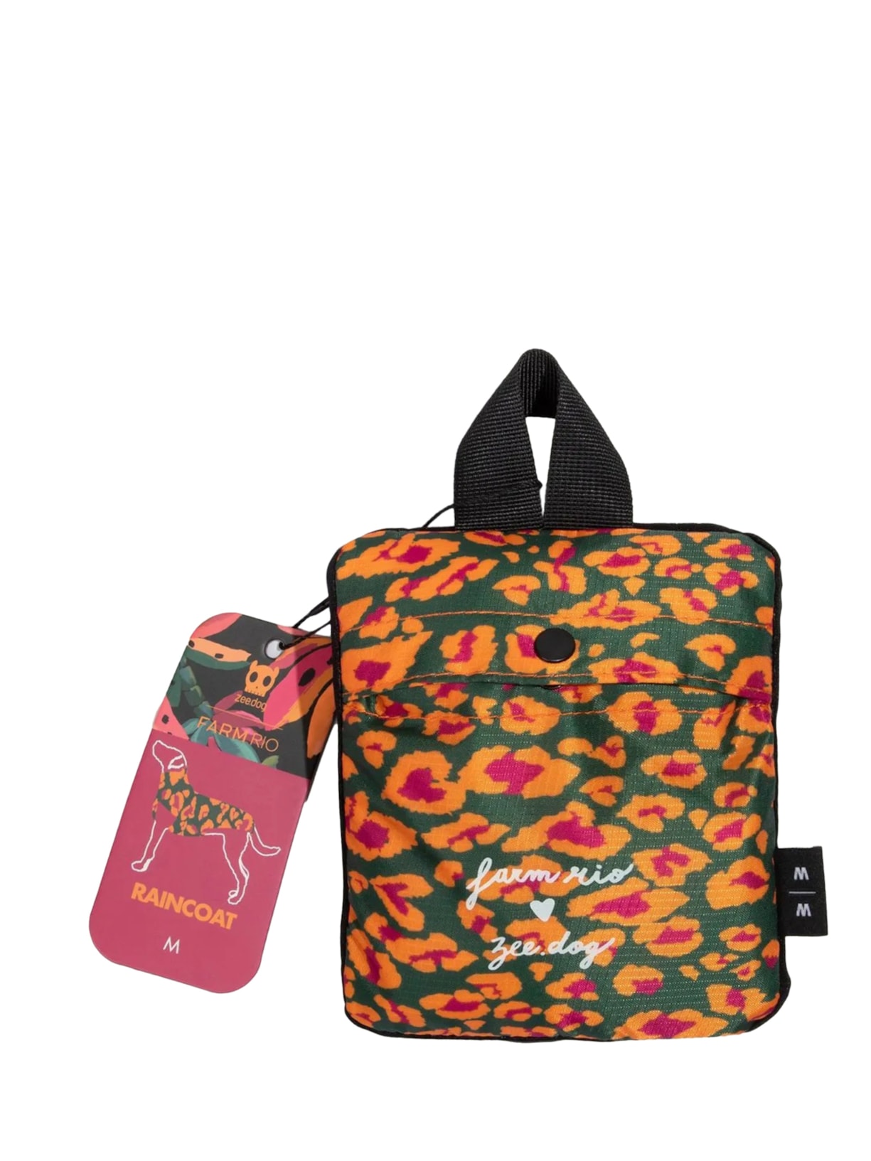 Capa De Chuva Onça Rosa Farm Etc + Zeedog