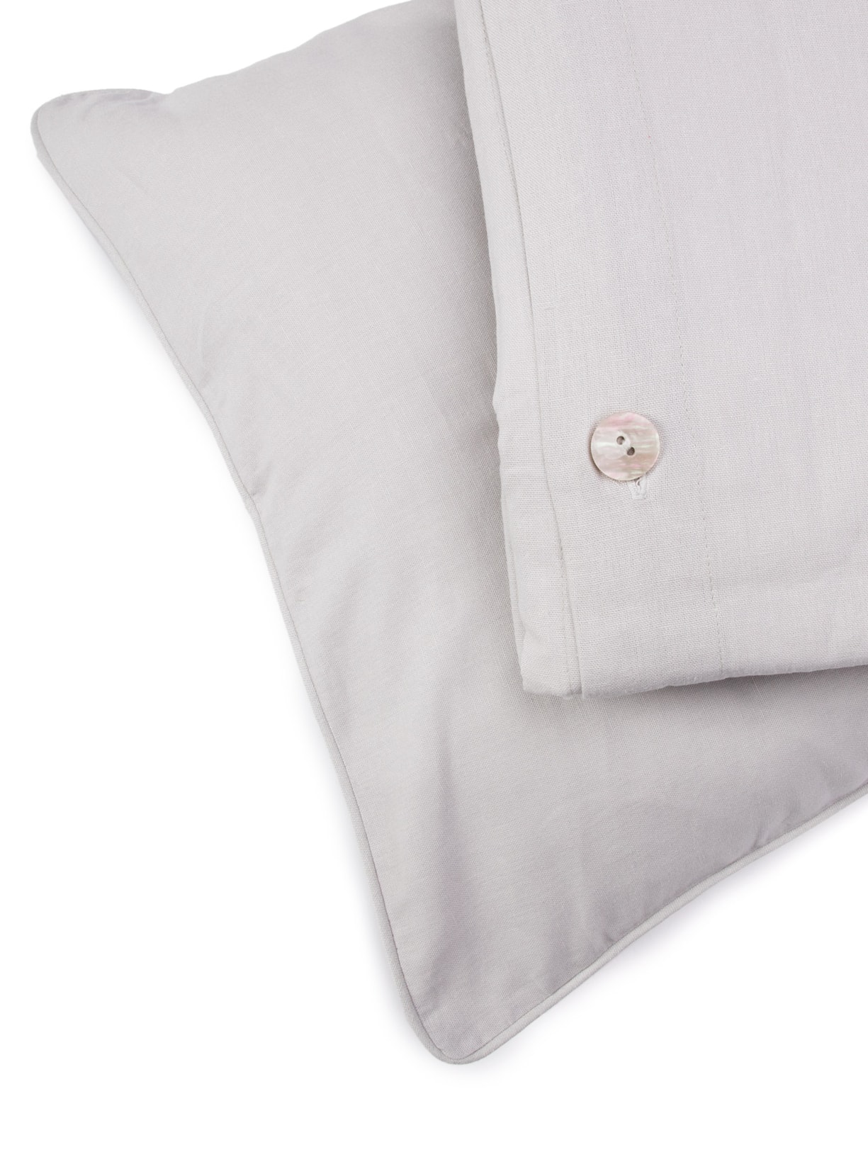 Capa Duvet Casal Lino Gris Em Linho Misto 3 Peças Cinza Blue Gardenia