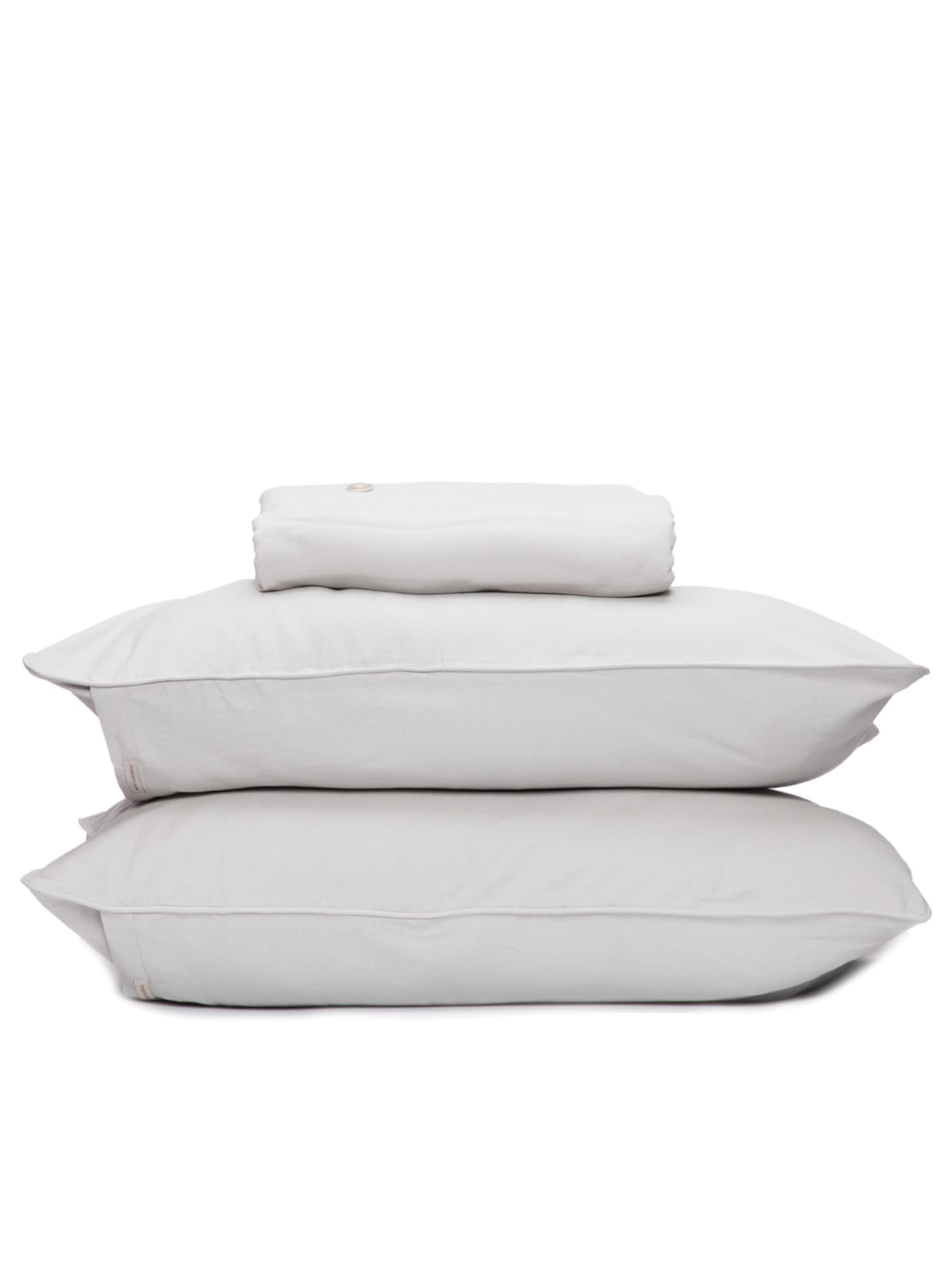 Capa Duvet Queen Lino Gris Em Linho Misto 3 Peças - Cinza