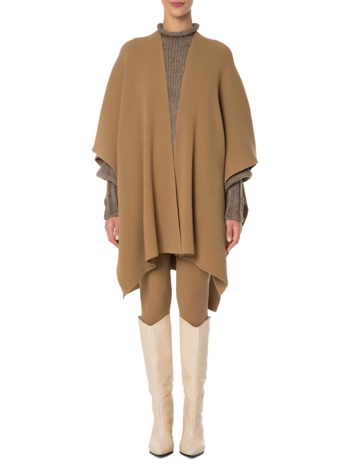 Capa Feminina Longa Marrom Anselmi