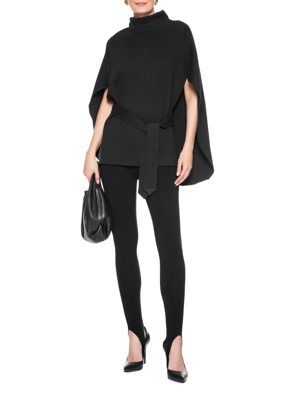 Capa Feminina Mininal Com Cinto Preto Anselmi