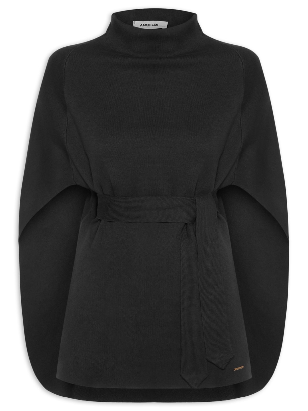 Capa Feminina Mininal Com Cinto Preto Anselmi