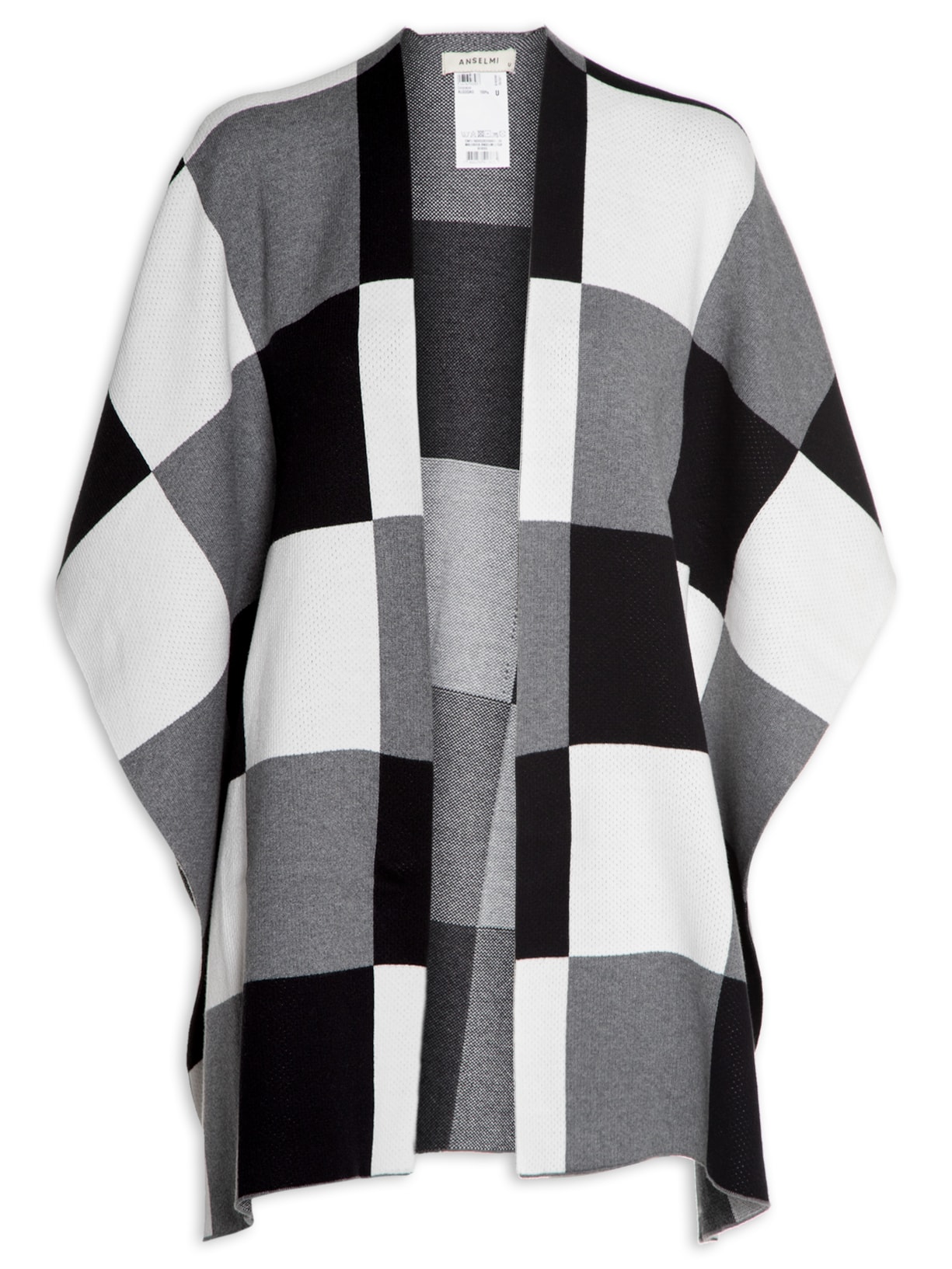 Capa Feminina Quadriculada - Preto