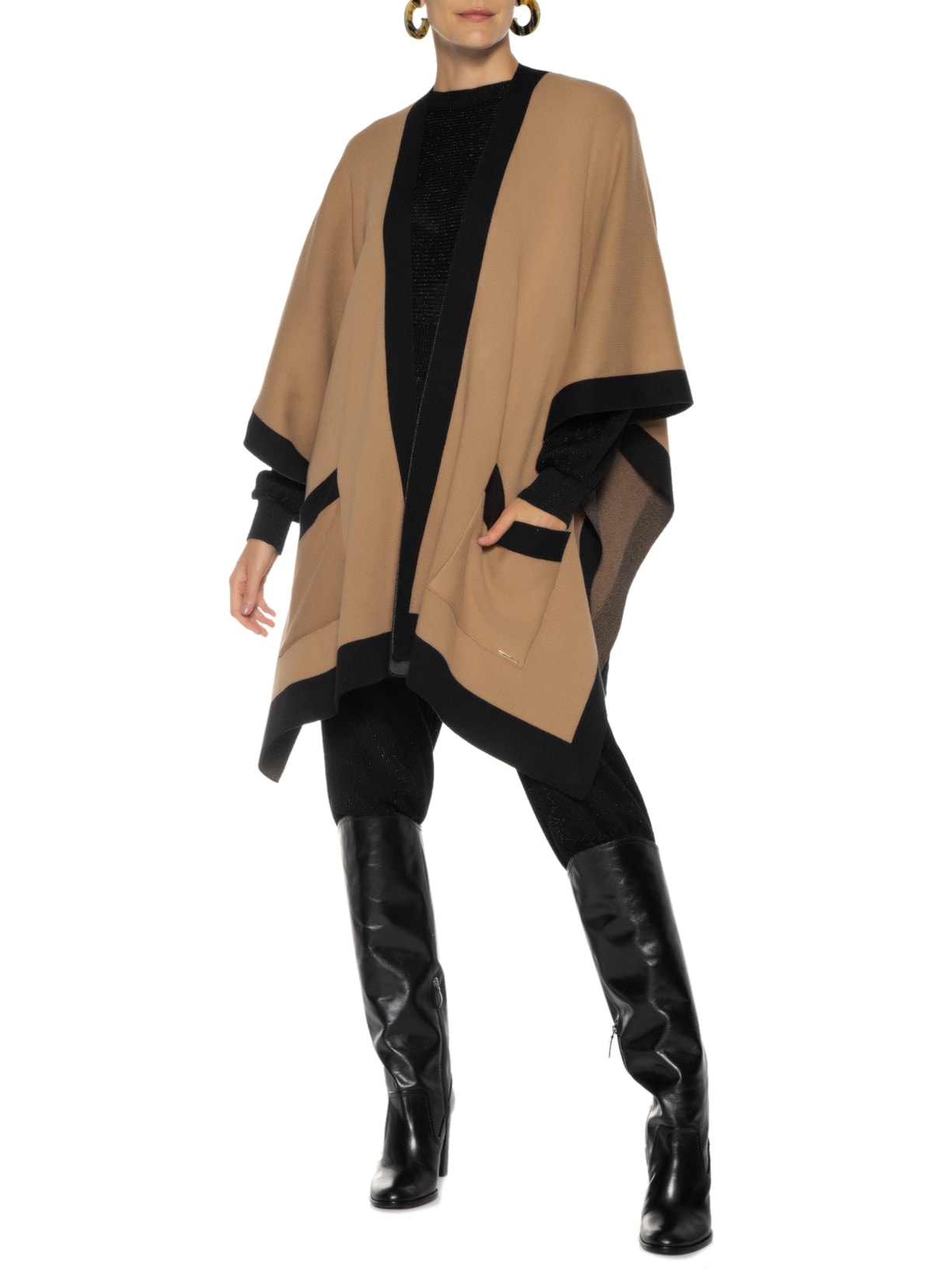 Capa Feminino Tricot Marrom Anselmi