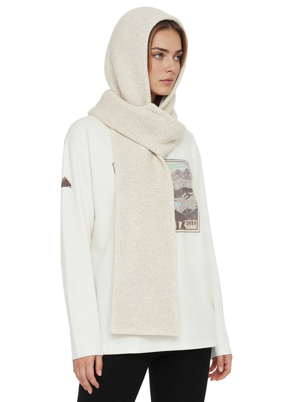 Capuz Feminino Tricot Liglicio Bege Andrea Bogosian