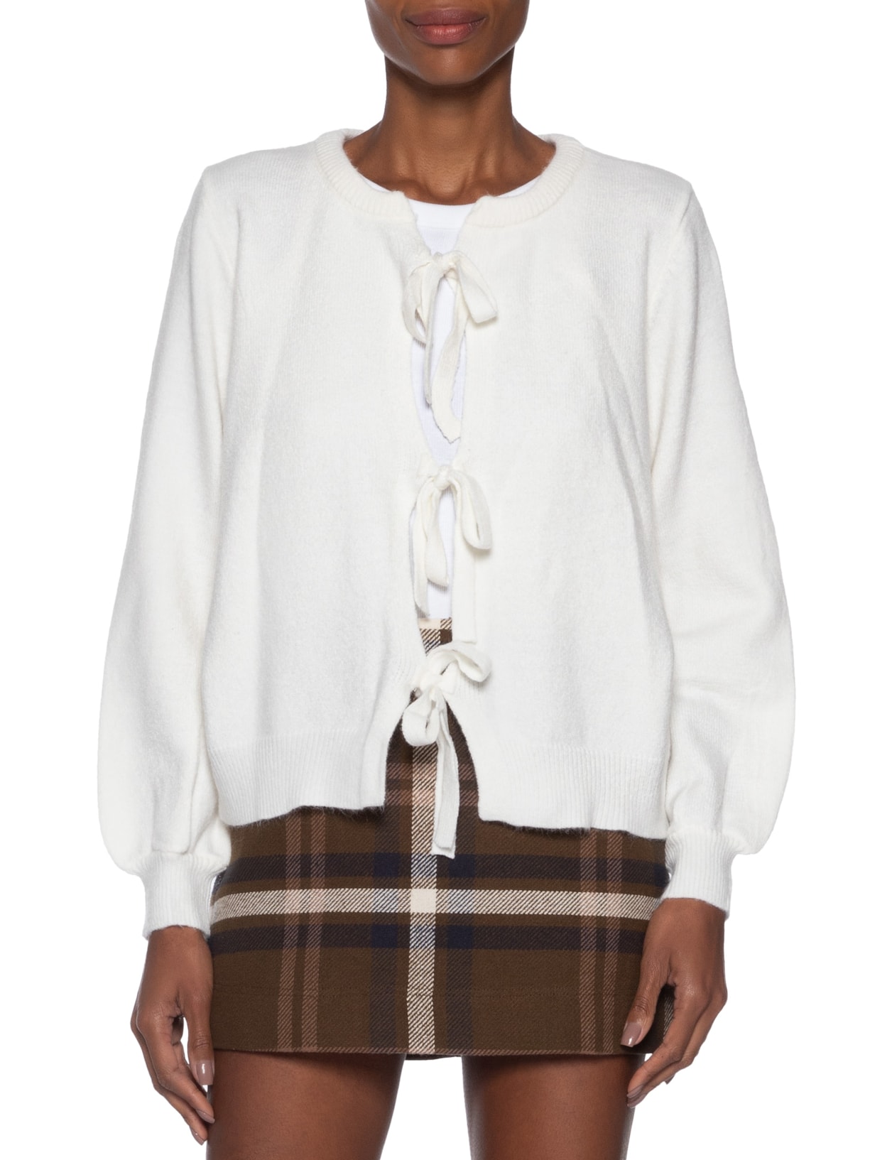 Cardigã Feminino Com Amarração Off White Market 33