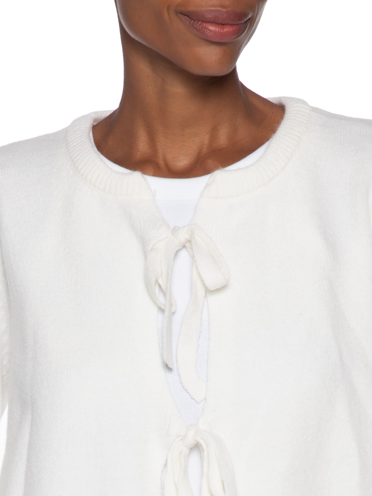 Cardigã Feminino Com Amarração Off White Market 33
