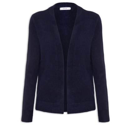 Cardigã Feminino Comfy Em Tricot - Azul