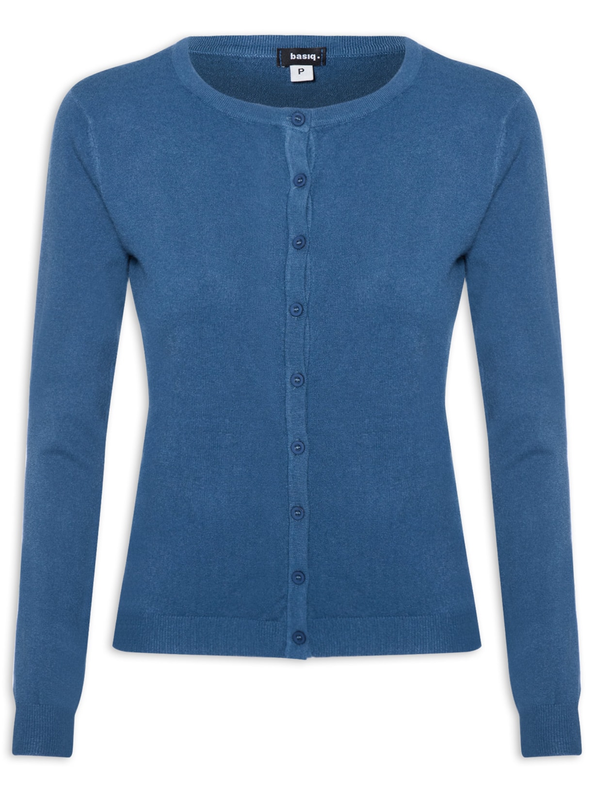 Cardigã Feminino Em Tricot - Azul