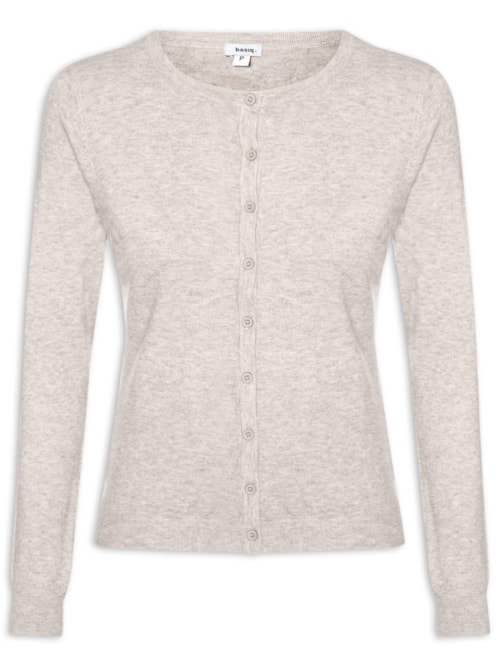 Cardigã Feminino Em Tricot - Bege