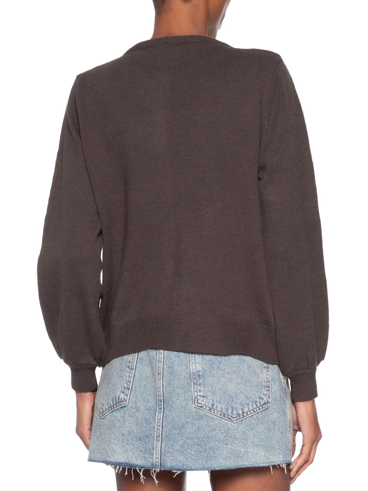 Cardigã Feminino Em Tricot Com Amarração  Marrom Market 33