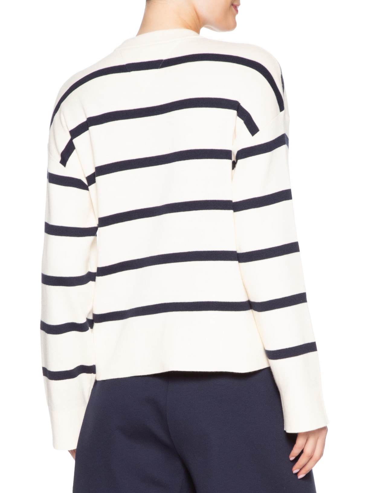 Cardigã Feminino Full Needle Graphic Branco Tommy Hilfiger