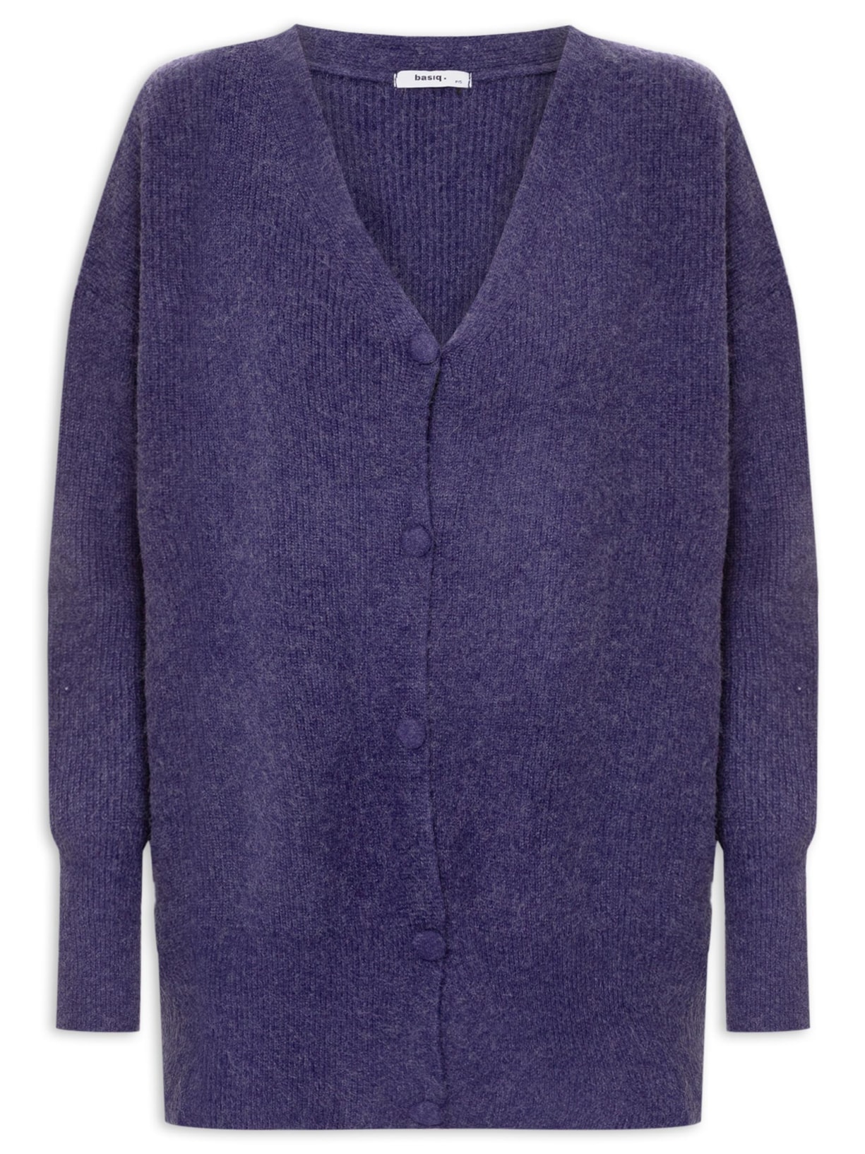 Cardigã Feminino Oversized Texturizado - Azul