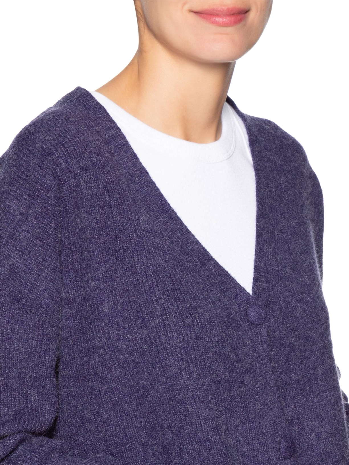 Cardigã Feminino Oversized Texturizado Azul Basiq