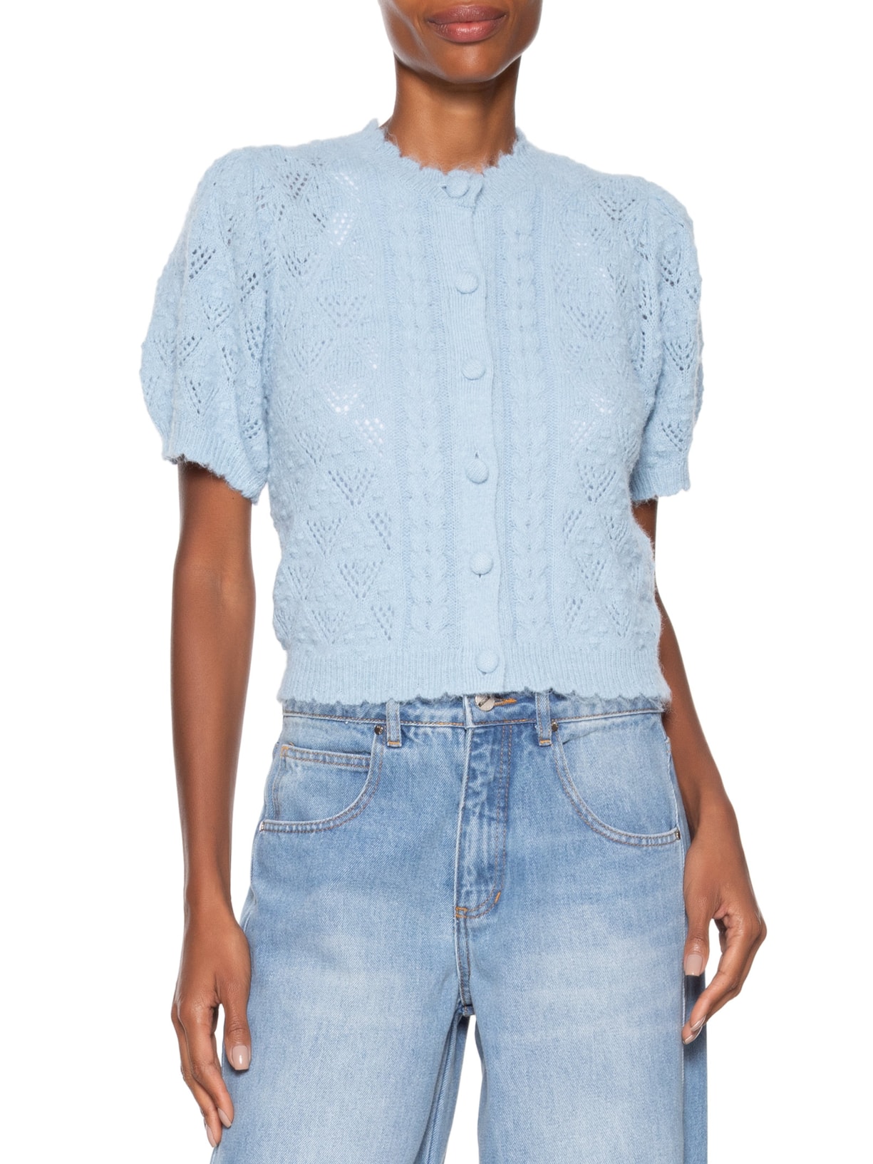 Cardigã Feminino Pauline Pointelle SS Cardi Azul Levi's