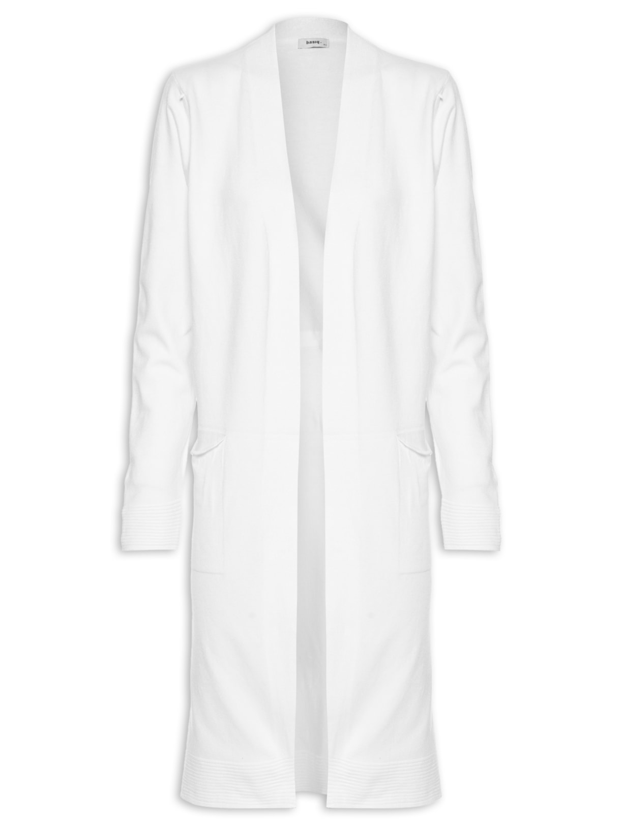 Cardigã Feminino Tricot Básico - Branco