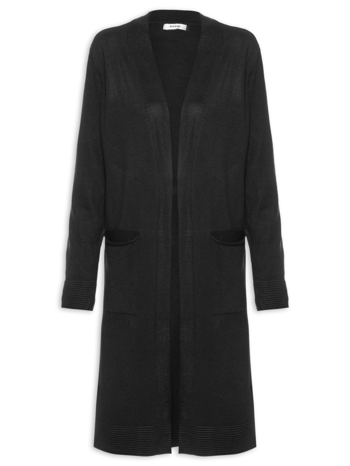 Cardigã Feminino Tricot Básico - Preto