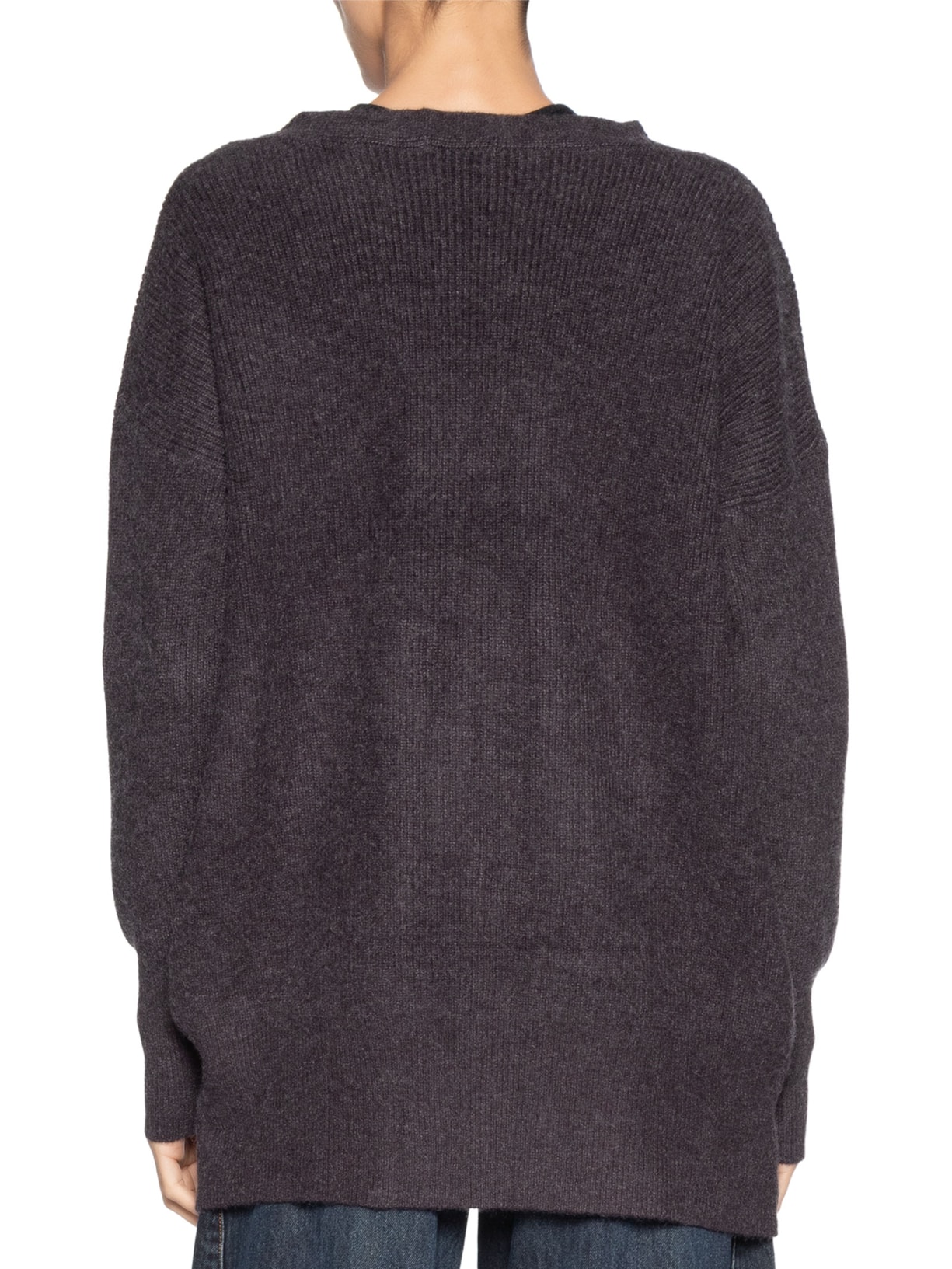Cardigã Feminino Tricot Oversized Texturizado Cinza Basiq