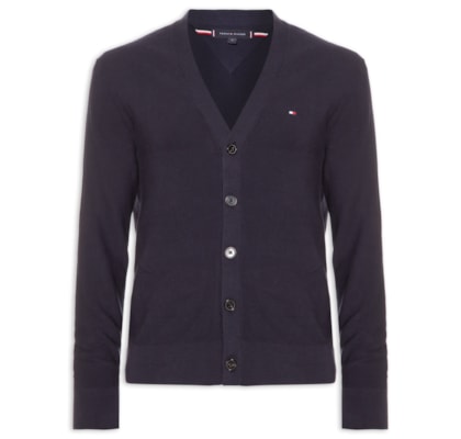 Cardigã Masculino Relaxed Fit Cool Touch - Azul