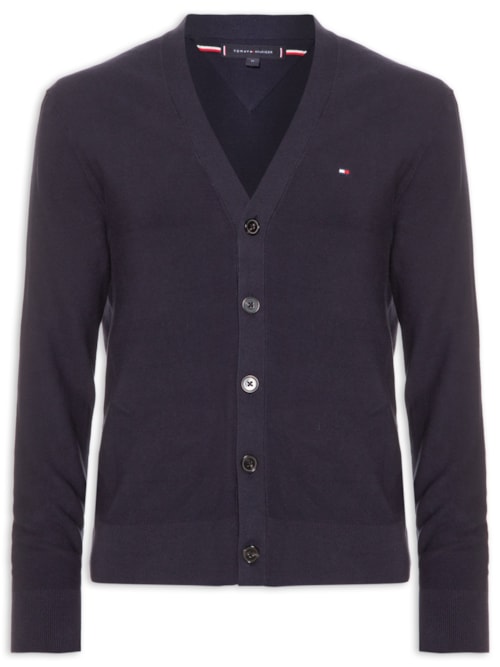 Cardigã Masculino Relaxed Fit Cool Touch - Azul